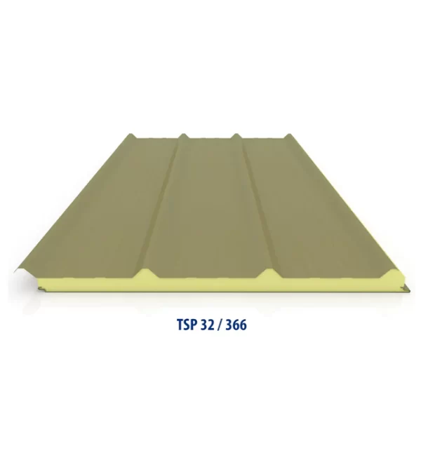 32/366 Sandwich Panel (PPGI/6m-12mL /30mm-75mm PIR Insulation)